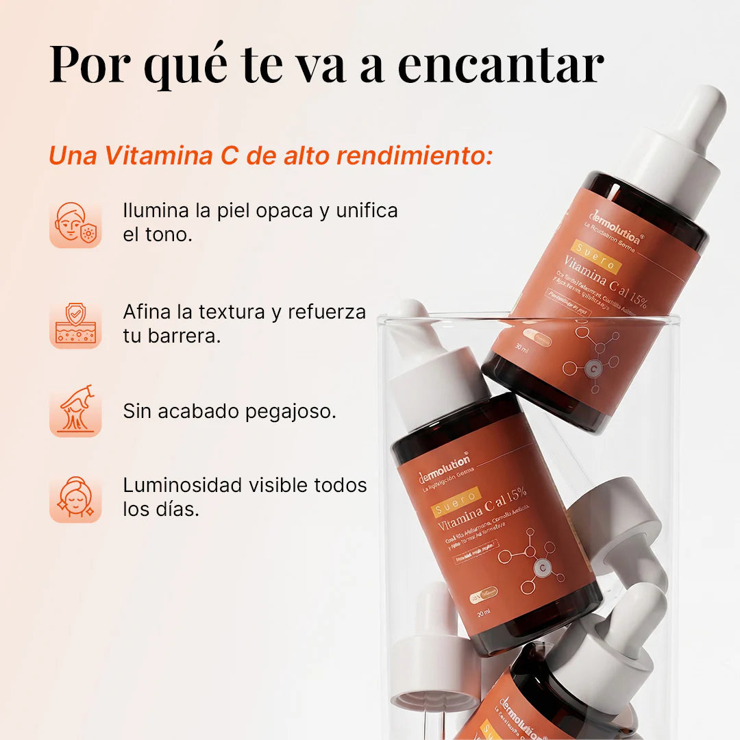 Suero de Vitamina C 15% Con Ácido Hialurónico