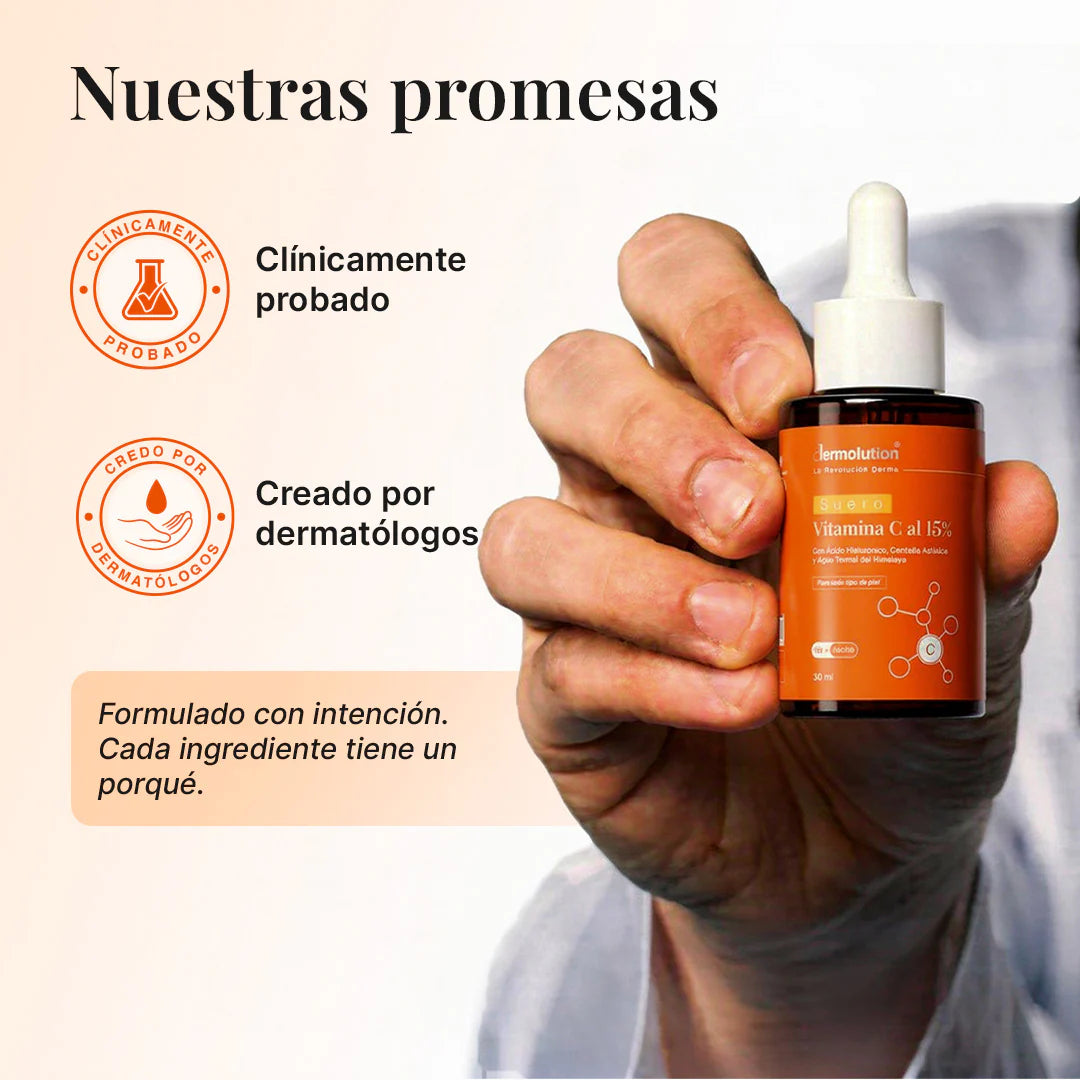 Suero de Vitamina C 15% Con Ácido Hialurónico