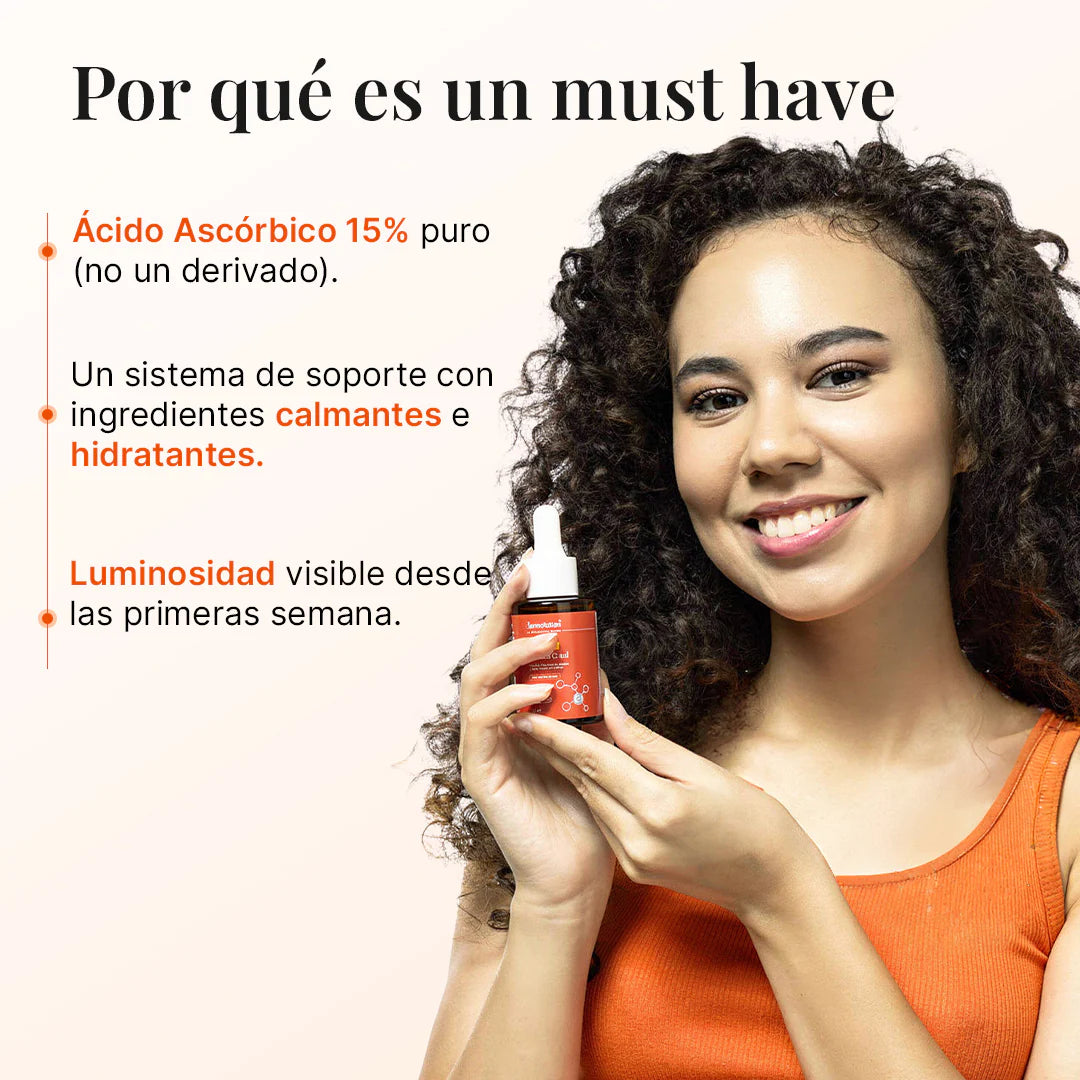 Suero de Vitamina C 15% Con Ácido Hialurónico