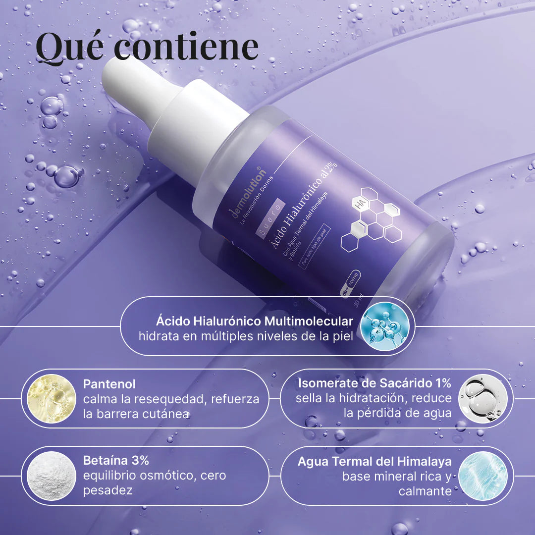 Suero de Ácido Hialurónico 2% con betaína y agua termal del Himalaya