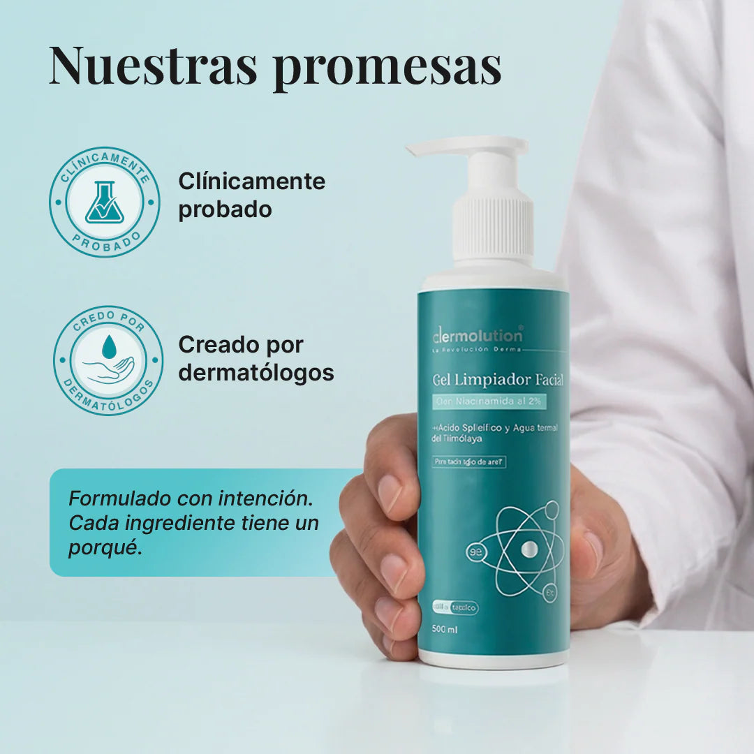 Gel Limpiador con Niacinamida 2% + Ácido Salicílico + Agua Termal del Himalaya